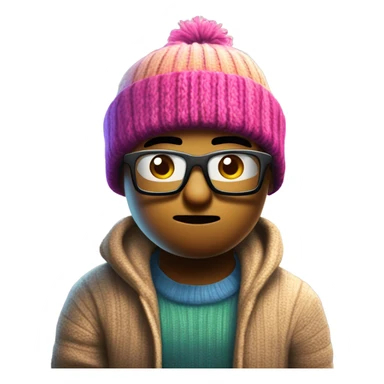Roblox player that looks like a nerdy character from the Roblox game Piggy saying do you are have stu pid in a snowing area in front of a cabin  sticker