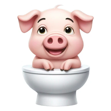 Toilet pig sticker