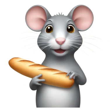 Rat with a baguette  sticker