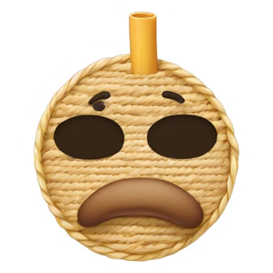 Straw in nose  sticker