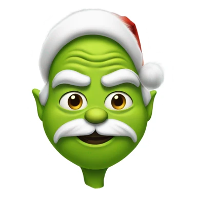grinch with mustache sticker