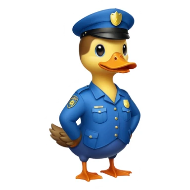 Police duck sticker