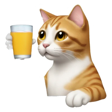 cat drinking while driving sticker