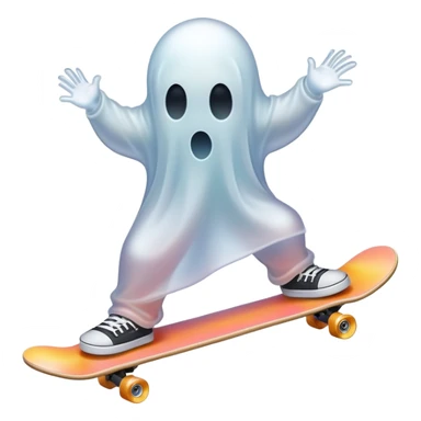 Ghost skateboarding sticker