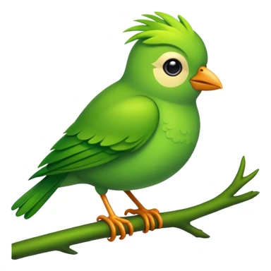 Green bird sticker