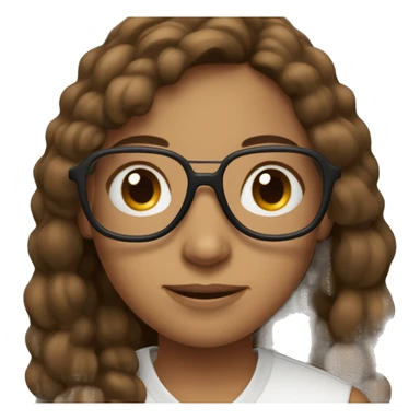 brown haired women with glasses and tennis racket sticker