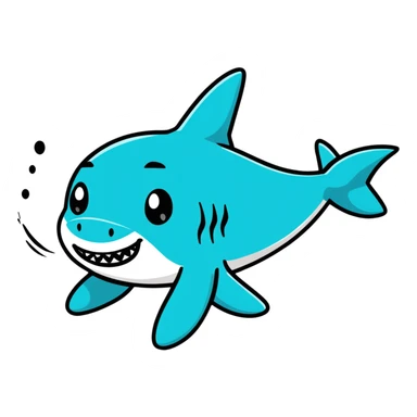 cute baby shark sticker