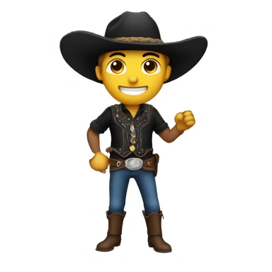 cowboy lasso black sticker