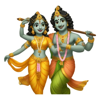 Radha Krishna correndo sticker
