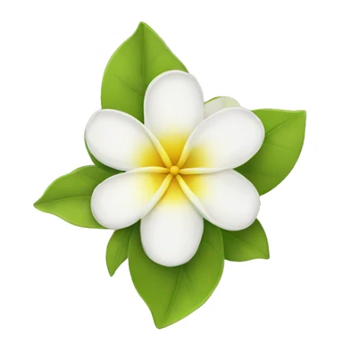 Apple Emoji Jasmine's flower with white petals and a yellow center sticker