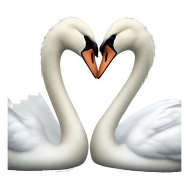 2 swans kissing sticker