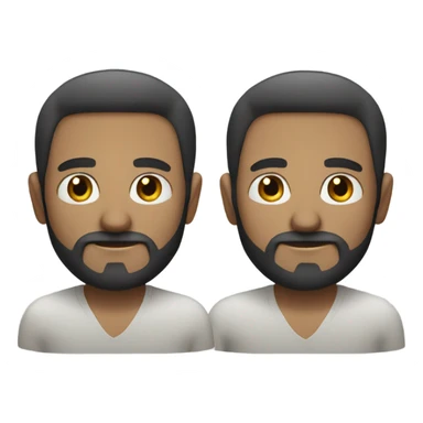 white man with dark facial hair and a calm smile sticker