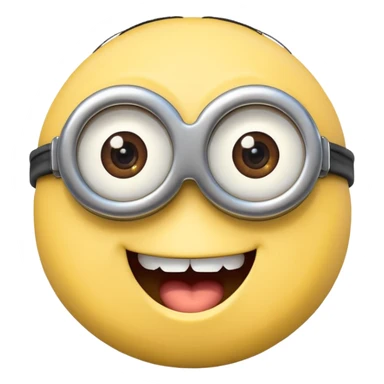 happy minion face sticker