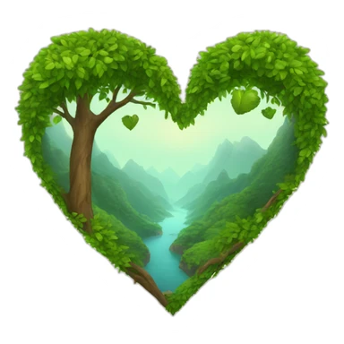 Nature heart sticker