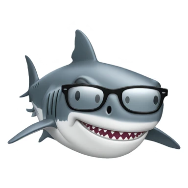 Shark With Glasses sticker