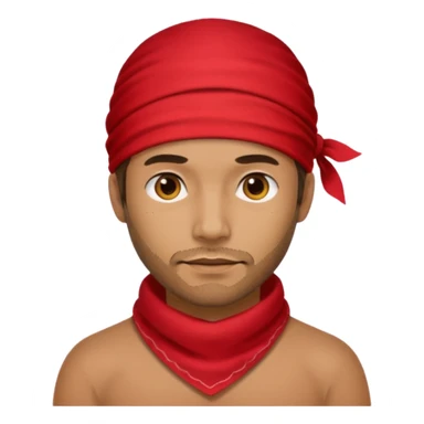 man with wearing red bandana sticker