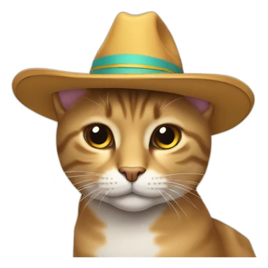 gato con sombrero sticker