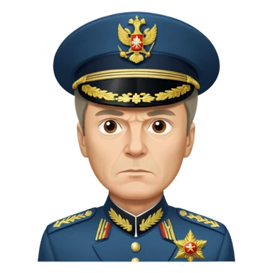 generate a Russian general Gerasimov sticker