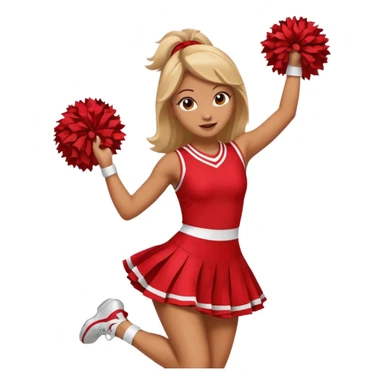 red cheer leader dress, dancing sticker