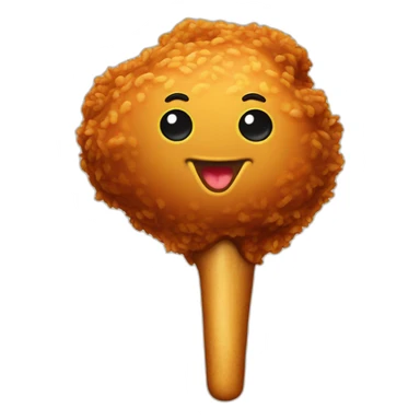 Fried chicken drumstick sticker