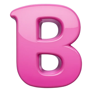 mix color pinks 3d letter p sticker