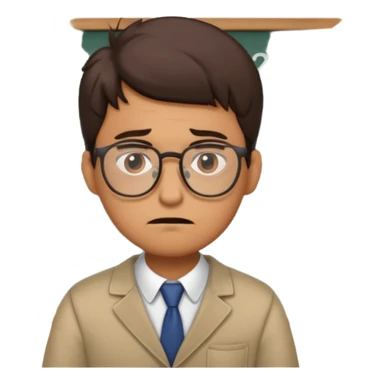 super stressed out guy doing math sticker