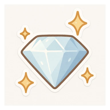 sparkly object sticker