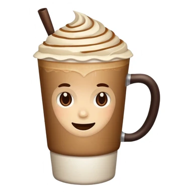 Coffee latte color  creamy and dark brown sticker