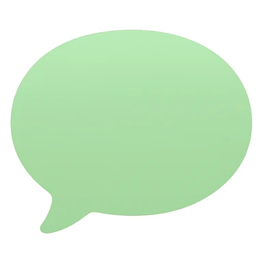 minimalist flat design icon of a chat bubble, vector style, centered on a plain background, clean lines, smooth gradients, modern color palette, suitable for app or UI design sticker