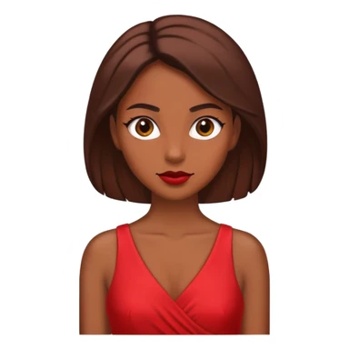 woman in red dress sticker