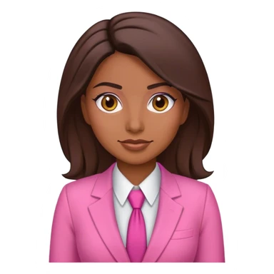 latina sales rep in pink suit sticker