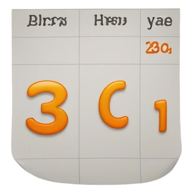 orange calendar with number 30 sticker