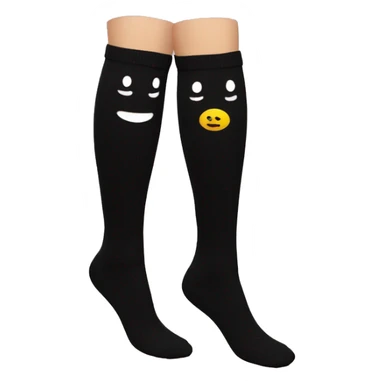 Plain Black over knee socks sticker