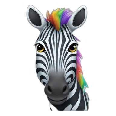 Rainbow zebra sticker