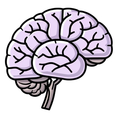 cartoon style brain with a visible crack sticker