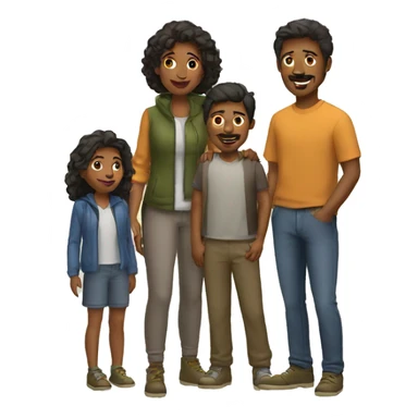 family and wolves sticker