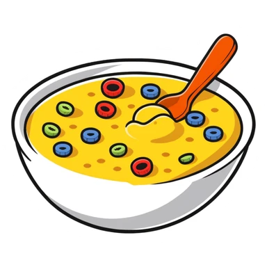 breakfast cereal bowl sticker