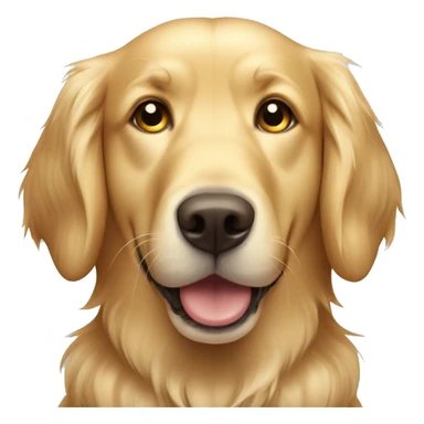 golden retriever with underbite and winking eye sticker
