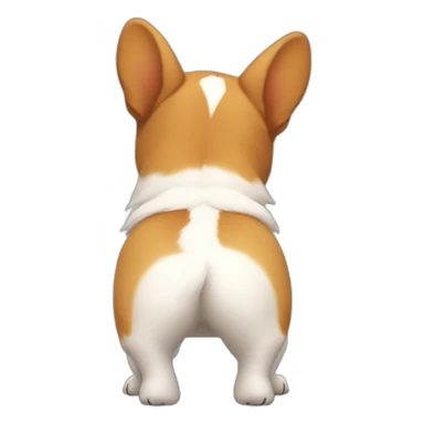 corgi butt from behind sticker