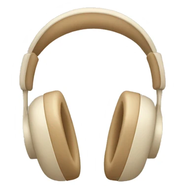 beige headphones sticker