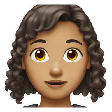 Girl with dark red hair and bangs  sticker