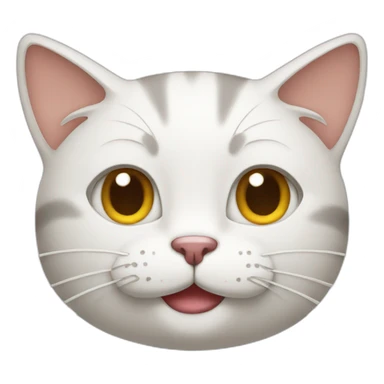 cat smiling with one eye closed sticker