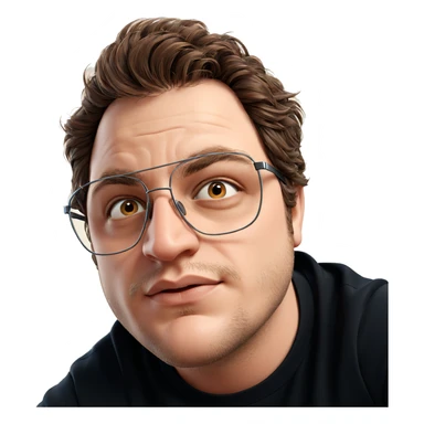 portrait of a brown haired man sticker