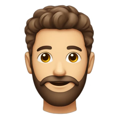 homem com barba segurando um copo café sticker