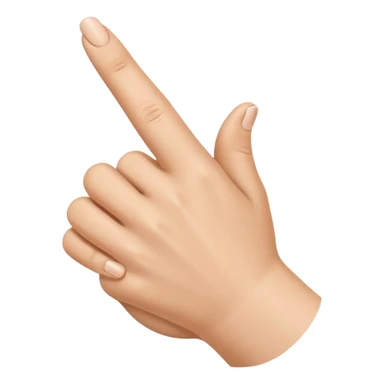 Little finger up and all the others are down with the thumb holding them. sticker