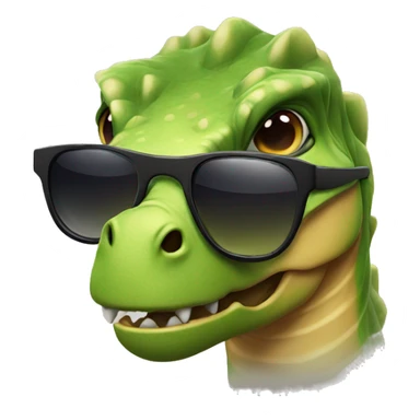 dinosaur with sunglasses  sticker