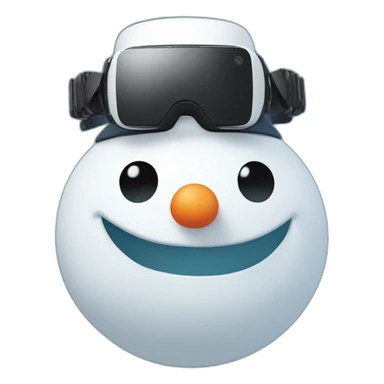 snowman in vr headset sticker