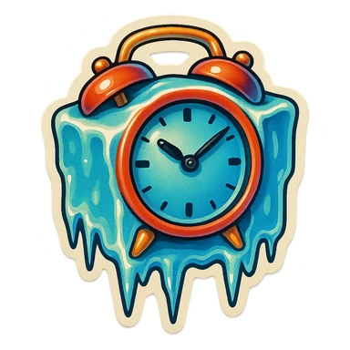 frozen clock sticker