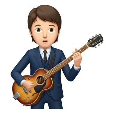 Paul McCartney playing guitar suit sticker
