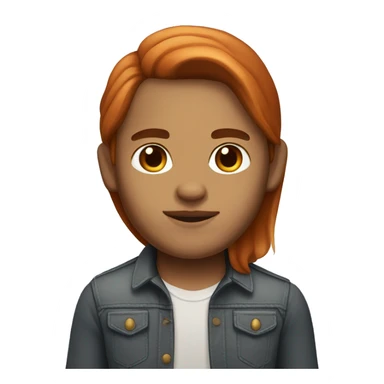 light-skin mexican with long red straight hair and brown eyes sticker